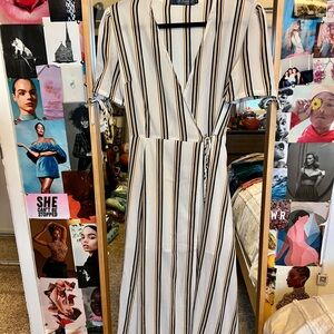 Striped Wrap Dress